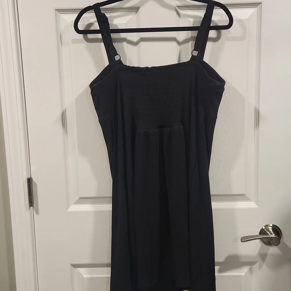 No Boundaries Black Mini Dress with Buttons - Picture 4 of 6